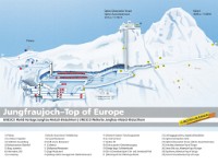 Jungfraujoch-w  -->  The station on the Jungfraujoch itself (4) is a very uninteresting affair, but it gives access to a surprisingly large complex which is largely in the mountain. We took the lift (17) to the Sphinx (24)...